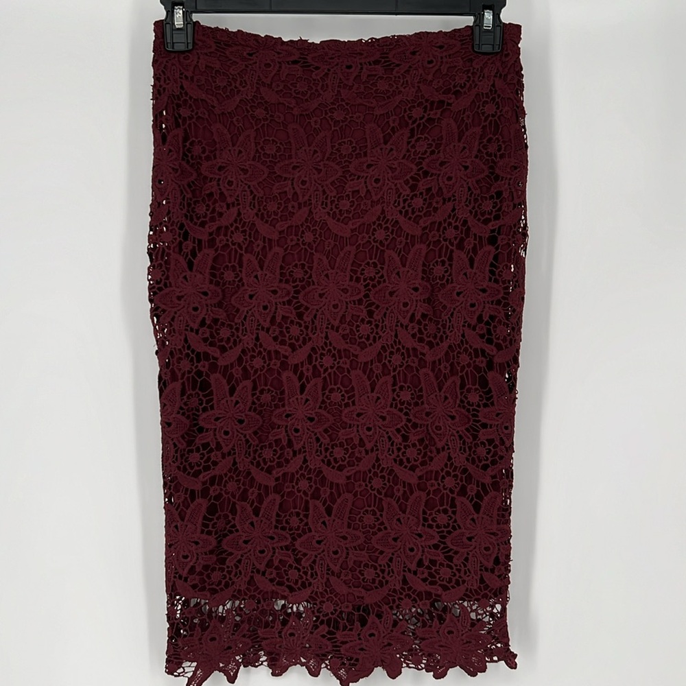 ATMOSPHERE SKIRT BURGUNDY LACE‎ SKIRT